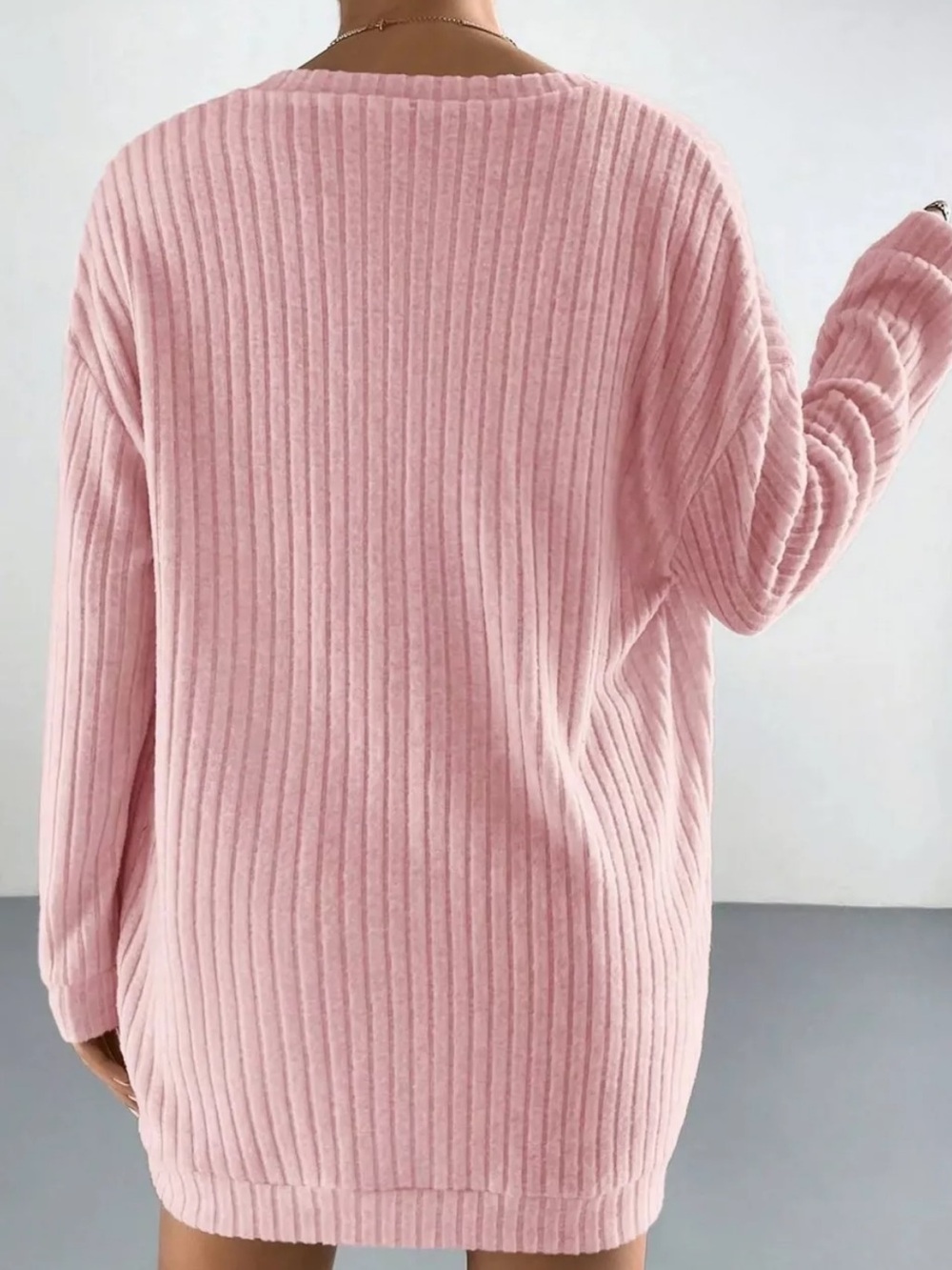 ⭐️ Cozy Ribbed Pink 3 Piece Loungewear Set - Picture 3 of 4